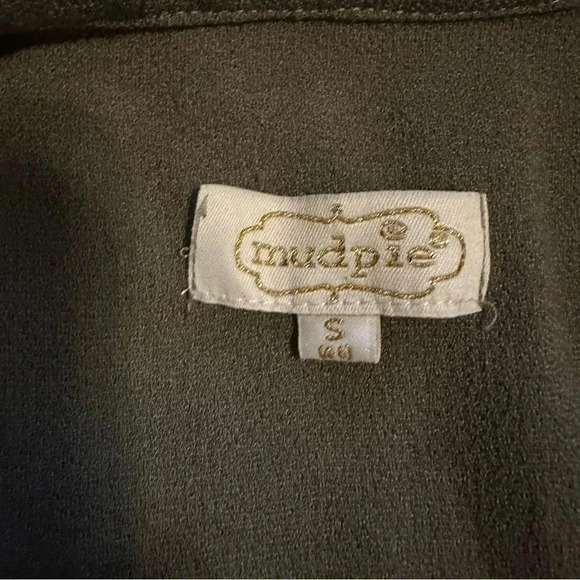 Mud Pie Kinsley Lace Up Dress Olive size S - Picture 6 of 8